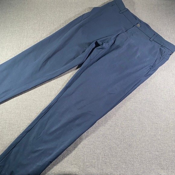 Lululemon ABC Navy Commision Blue Pants Mens Size 36x32 Comfortable Work Casual - Picture 1 of 8